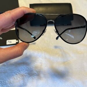 CHANEL Dark Aviator Sunglasses